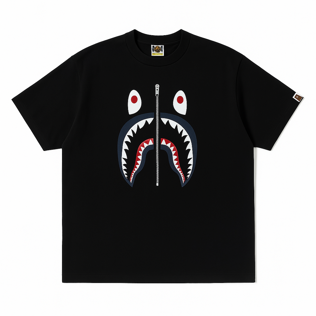 2025SS BAPE A BATHING APE SHARK TEE UK 寬版 寬鬆 英國限定 鯊魚 短T 現貨 1K70110302