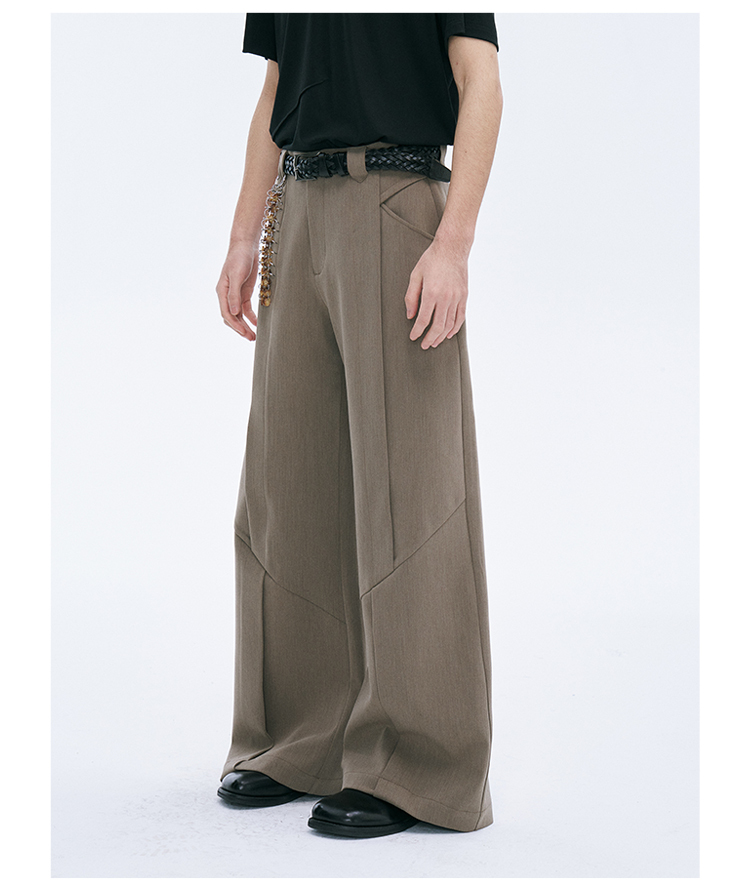 CATSSTAC 使者疊層剪裁西裝寬鬆直筒褲