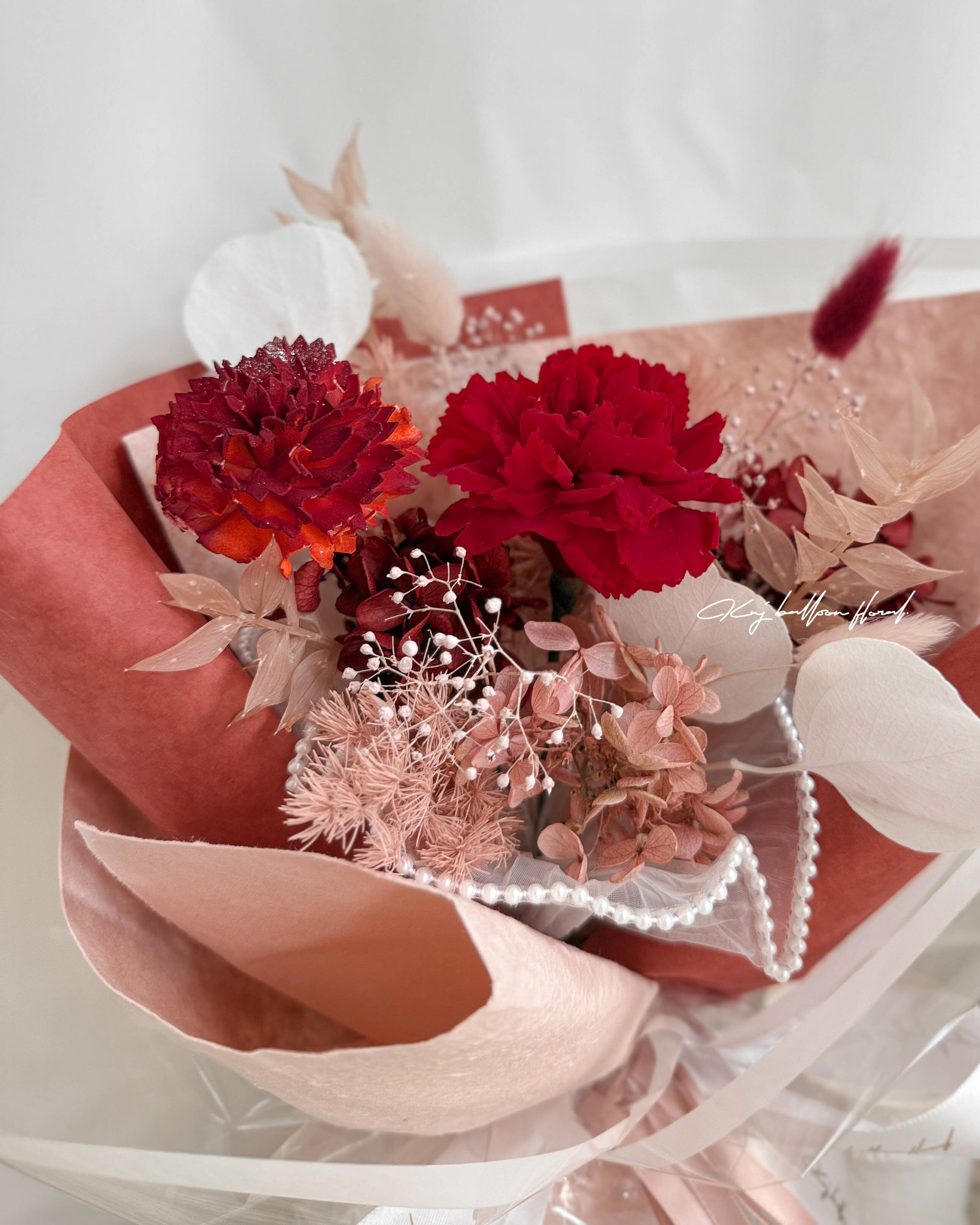 MOTHER'S DAY 緋紅時光康乃馨花束S號