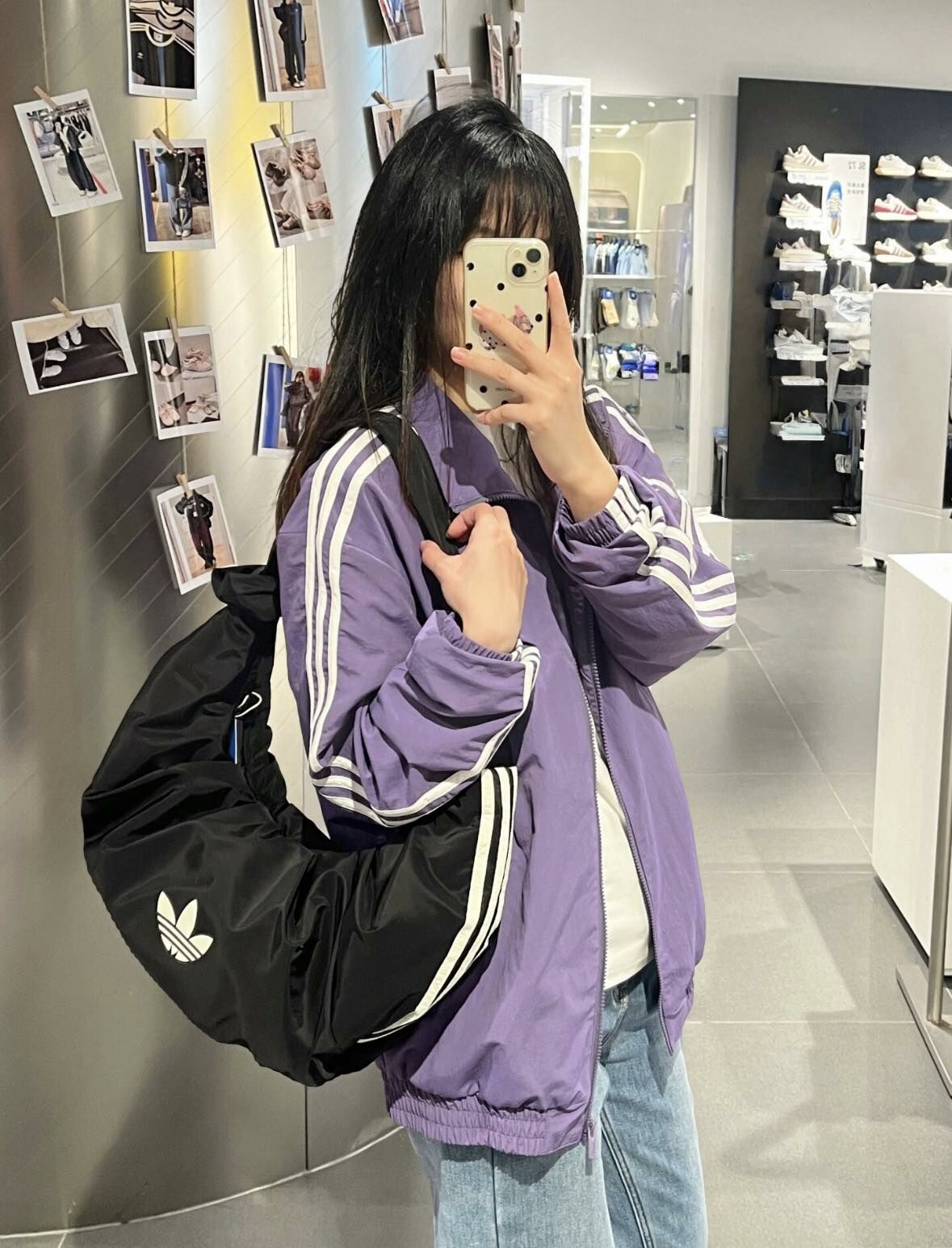 Adidas Original 紫色 三葉草 外套 KC1456