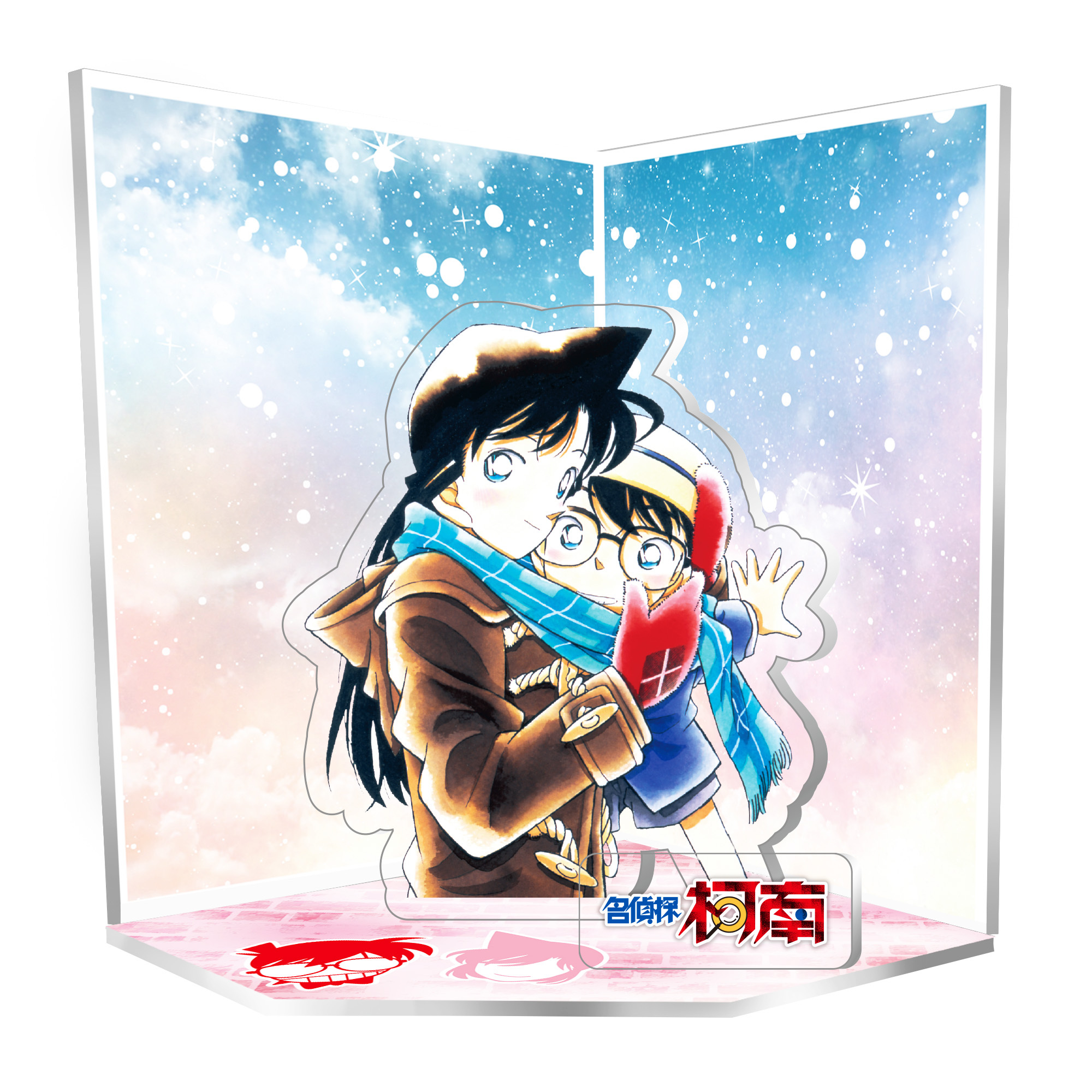 名偵探柯南原畫-壓克力場景組-柯南＆小蘭