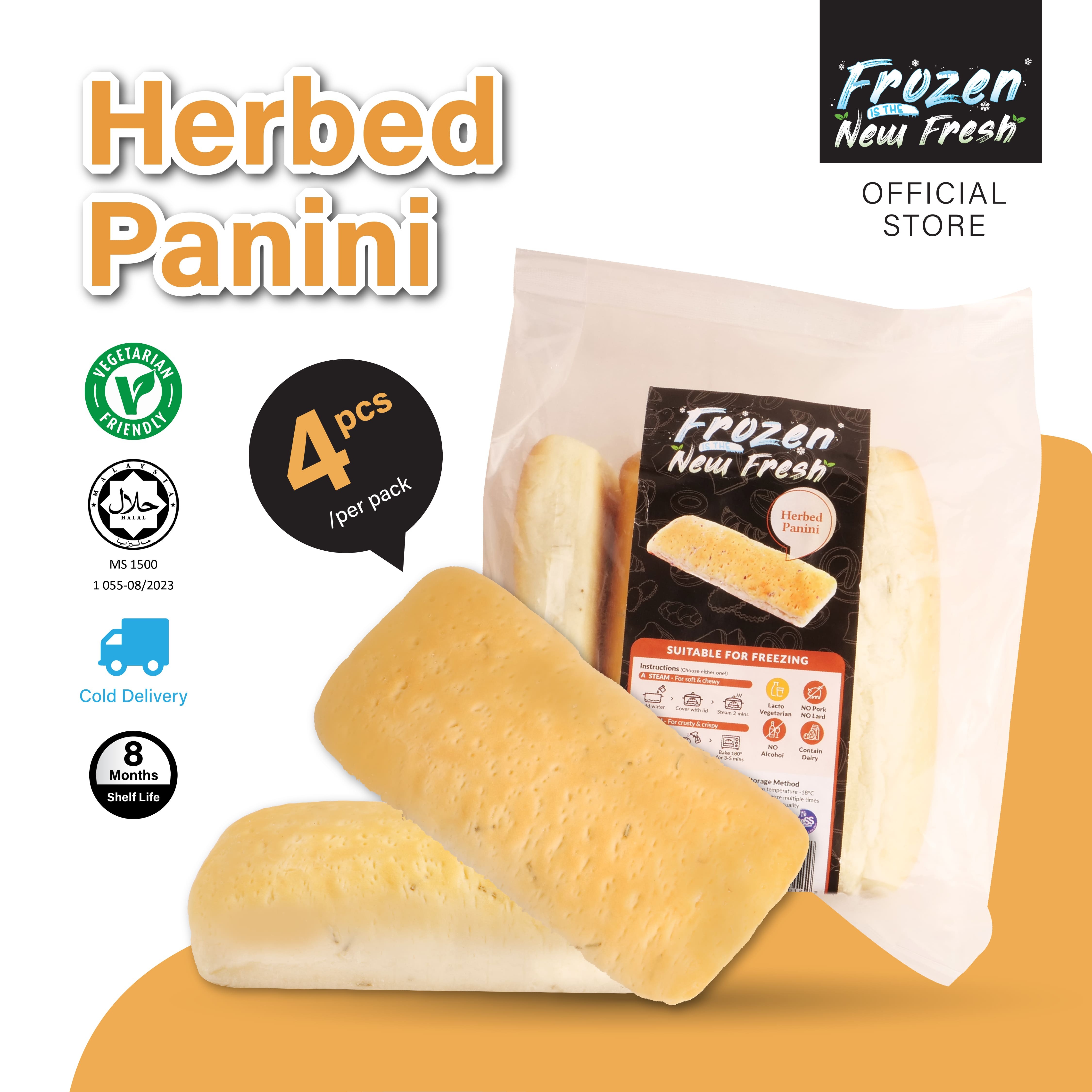 Herbed Panini 4pcs (Frozen)
