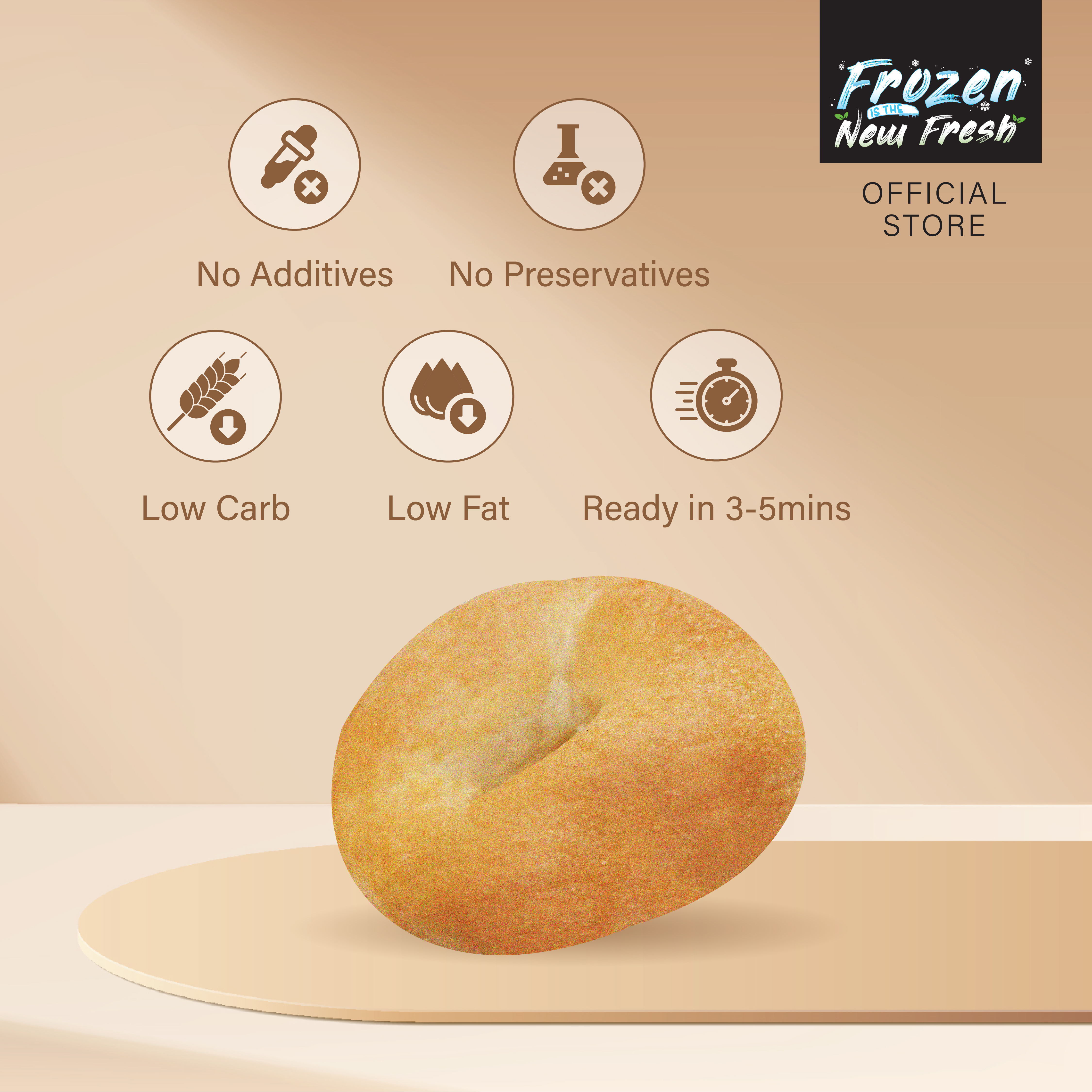 Plain Bagel 4pcs (Frozen)