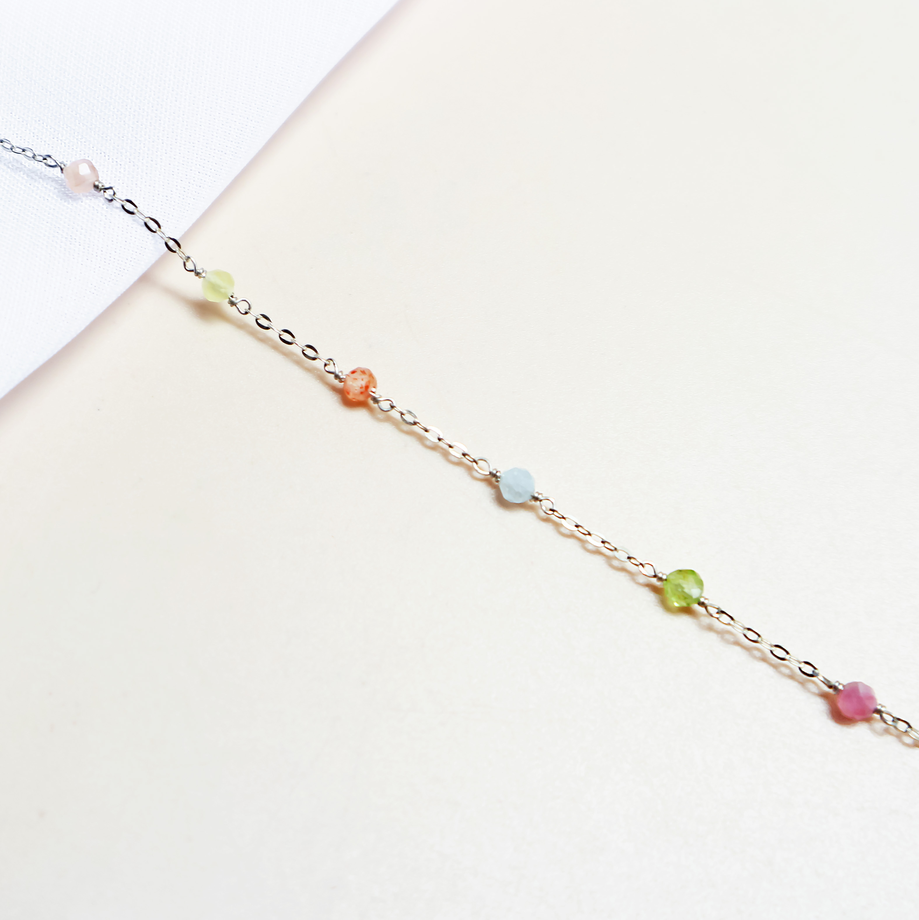 Ada 彩色天然石手鍊-S925銀