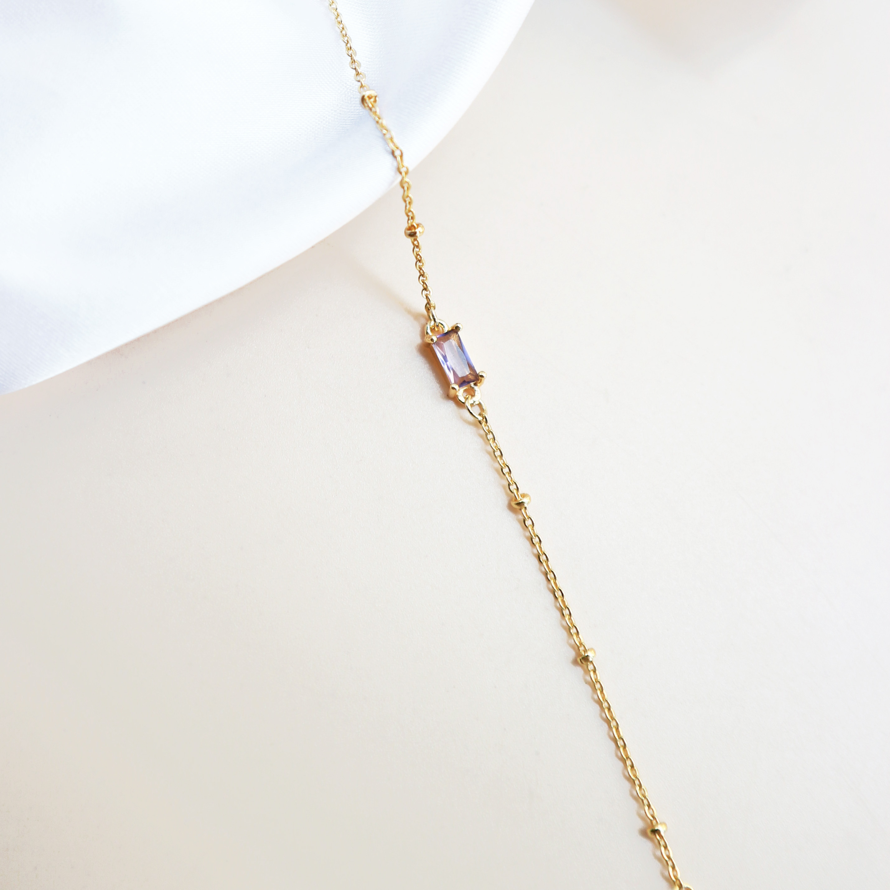 薰衣草紫鋯石氣質手鍊