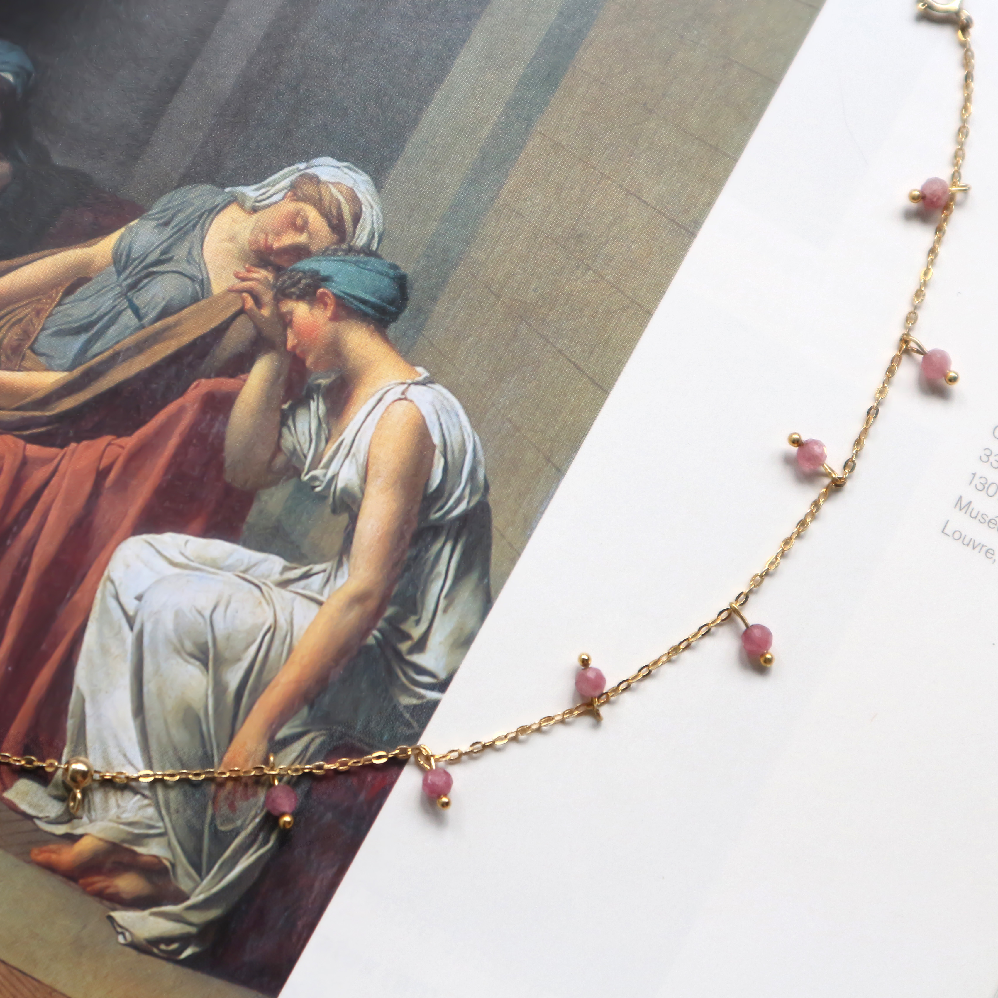 粉紅花園 手鍊｜紅碧璽｜