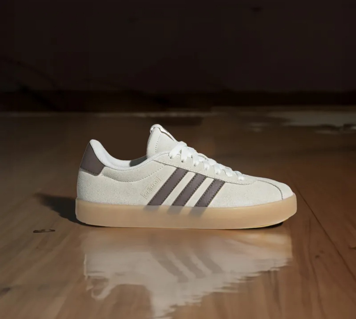 adidas Neo VL Court 3.0 舒適百搭減震耐磨低幫板鞋／女款（卡其色）