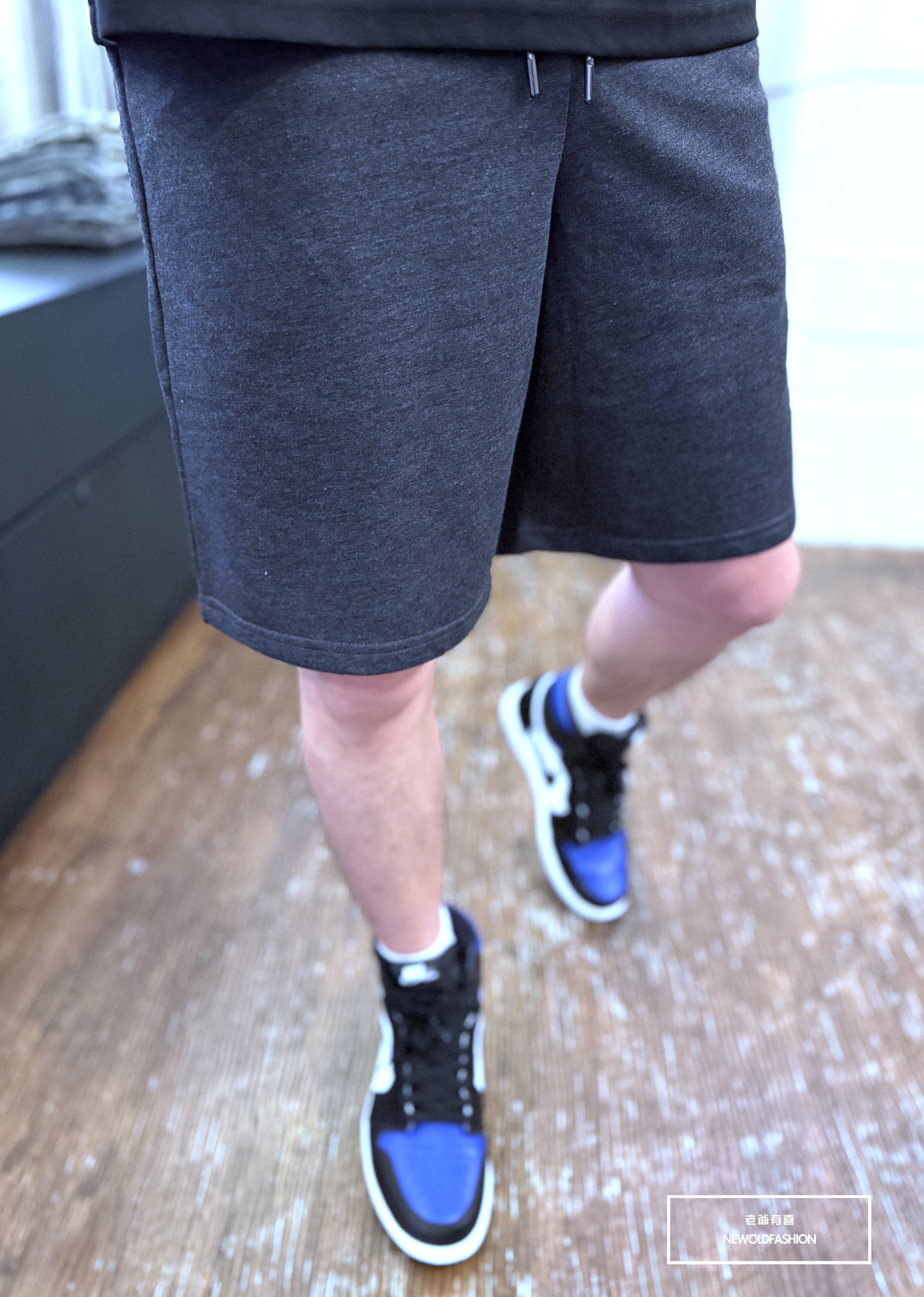 『新品上市』重磅全素素色棉短褲-深灰(NOF2503Z88051)