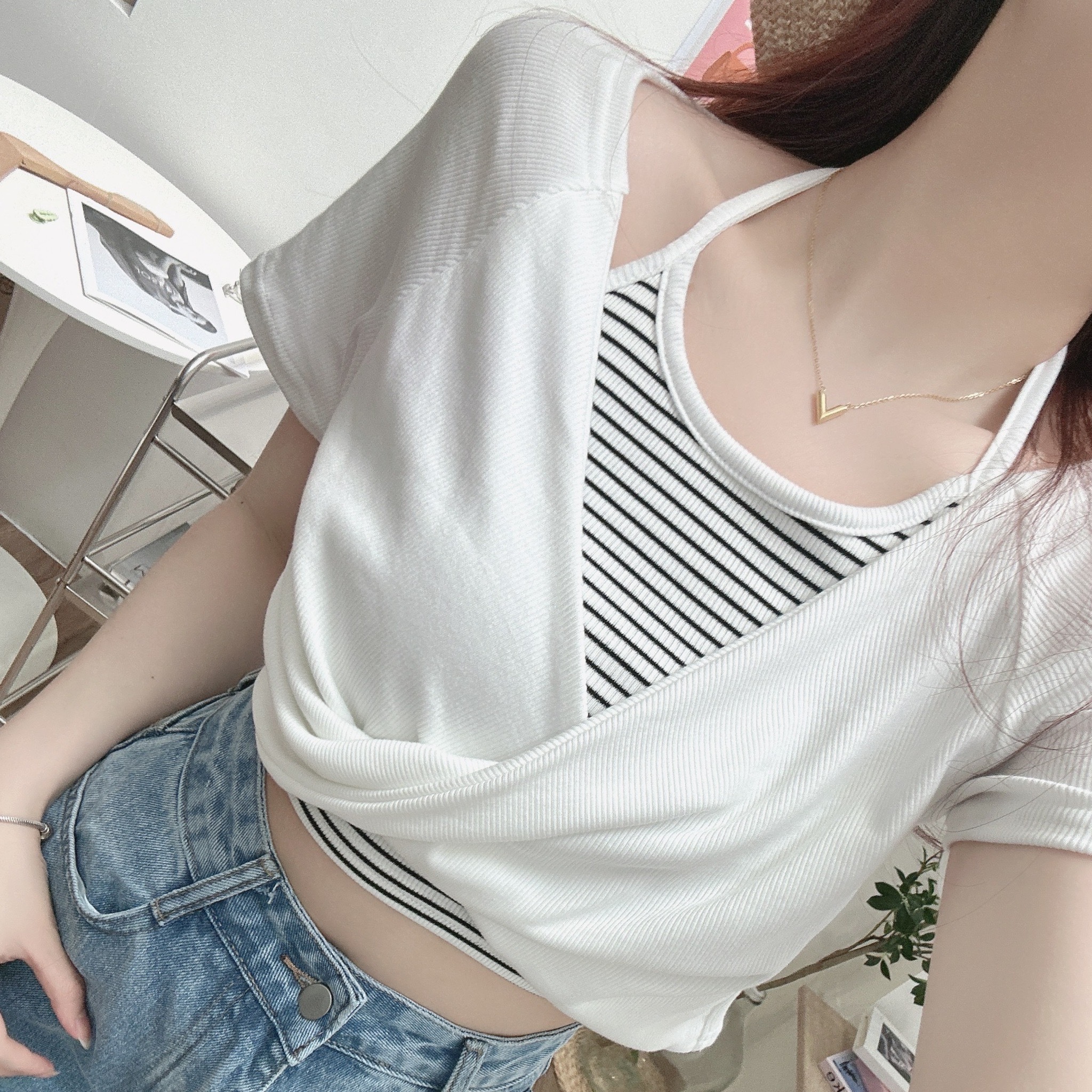 綁勃背心扭結上衣set/二色