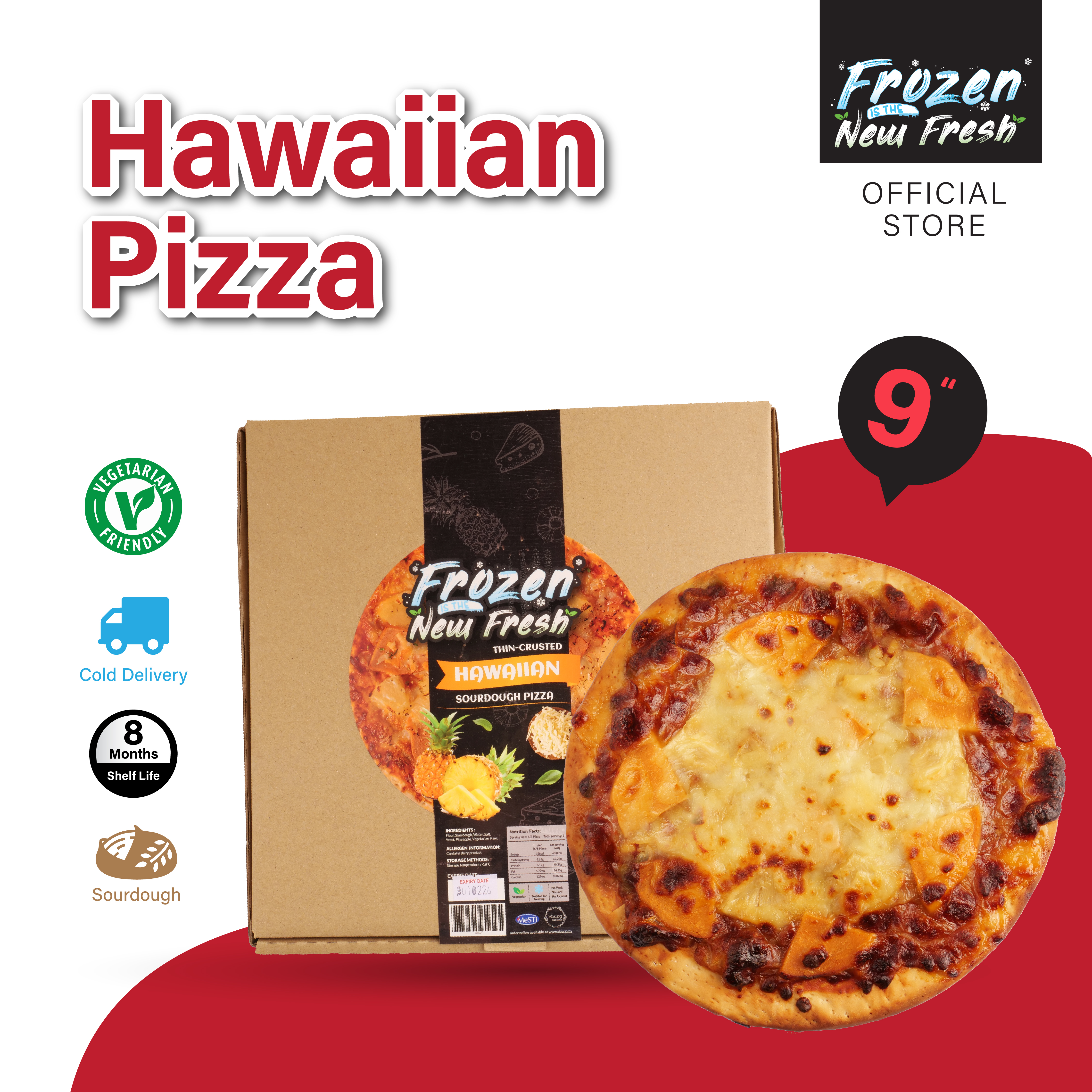Hawaiian Sourdough Pizza (Frozen) - vburg