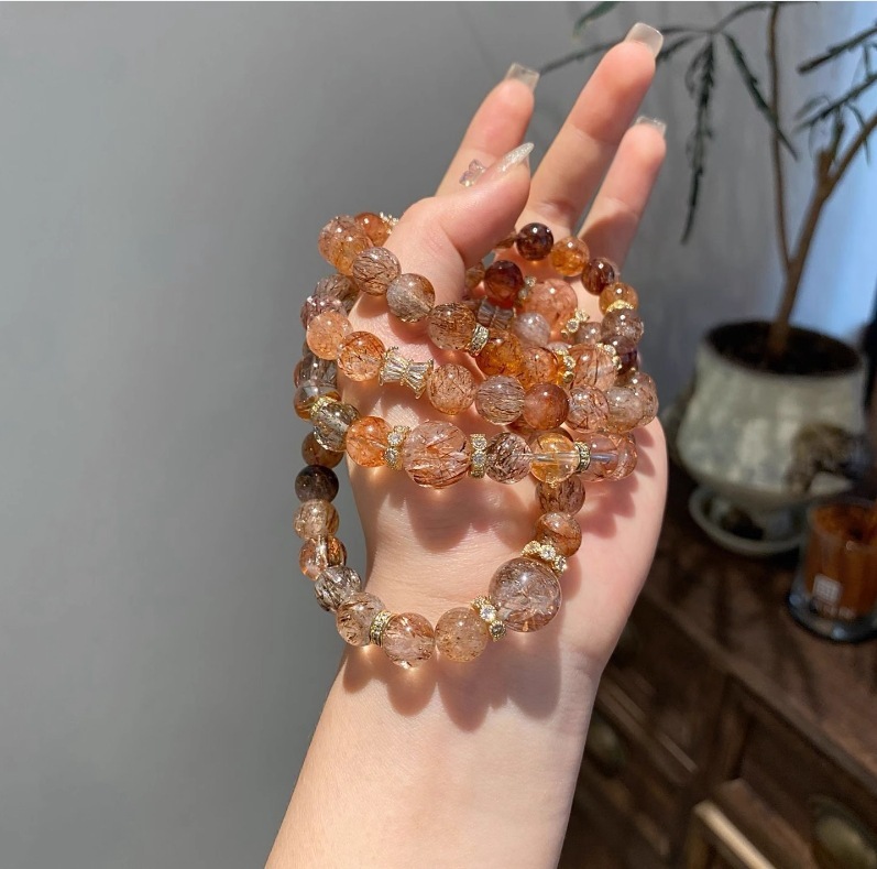 【金曜轉運】黑金超七x黃塔晶x白水晶x虎眼石x茶水晶招財開運多效健康手鍊