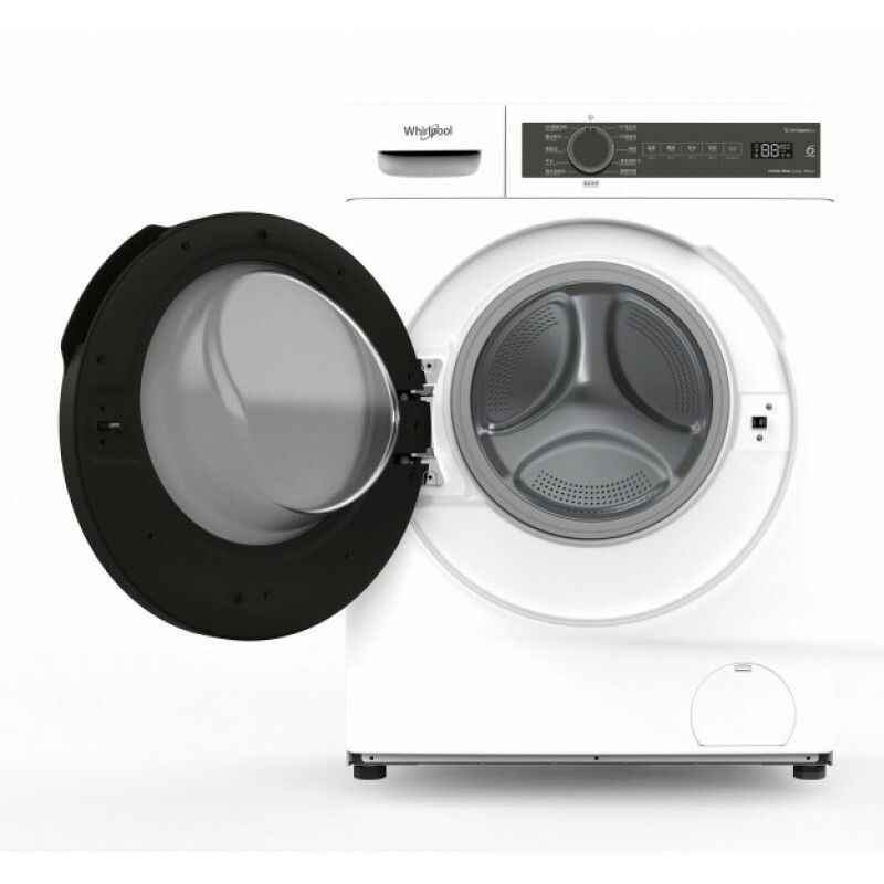 惠而浦 Whirlpool   WWPB485602GW(已飛頂820mm高)‧8.5/6公斤/1400轉‧變頻蒸氣2合1‧纖薄前置式洗衣乾衣機-香港行貨-原廠2年全機及10年摩打保養‧