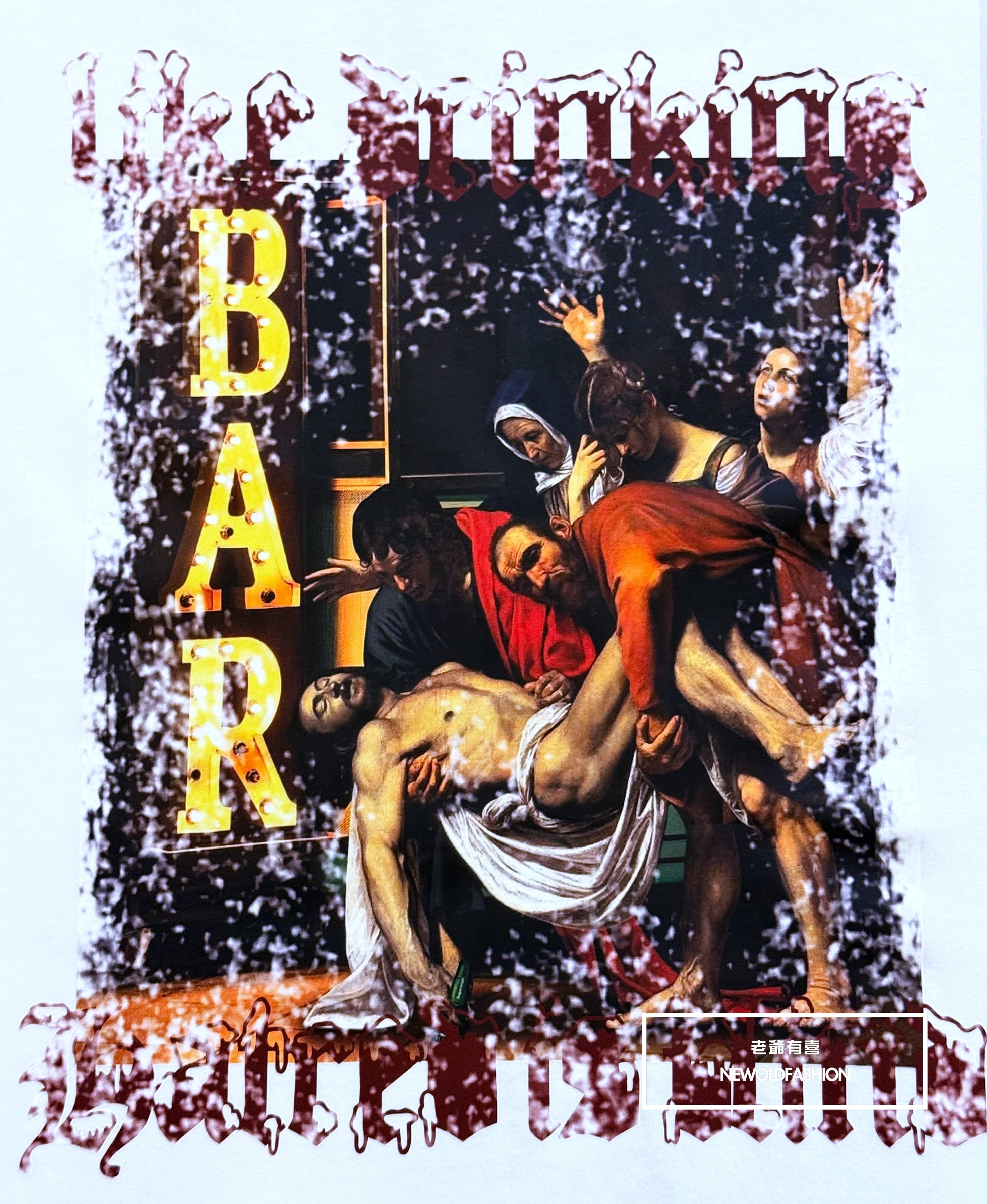 『新品上市』重磅BAR羅馬人像短T(NOF25038176)-白