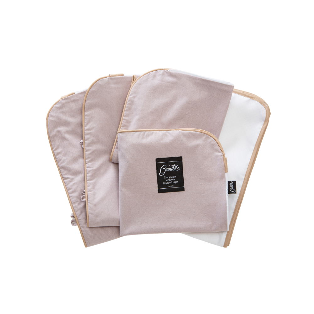gunite 第三代嬰兒陪睡床-床圍布套+止滑墊五件組92x142｜多款可選