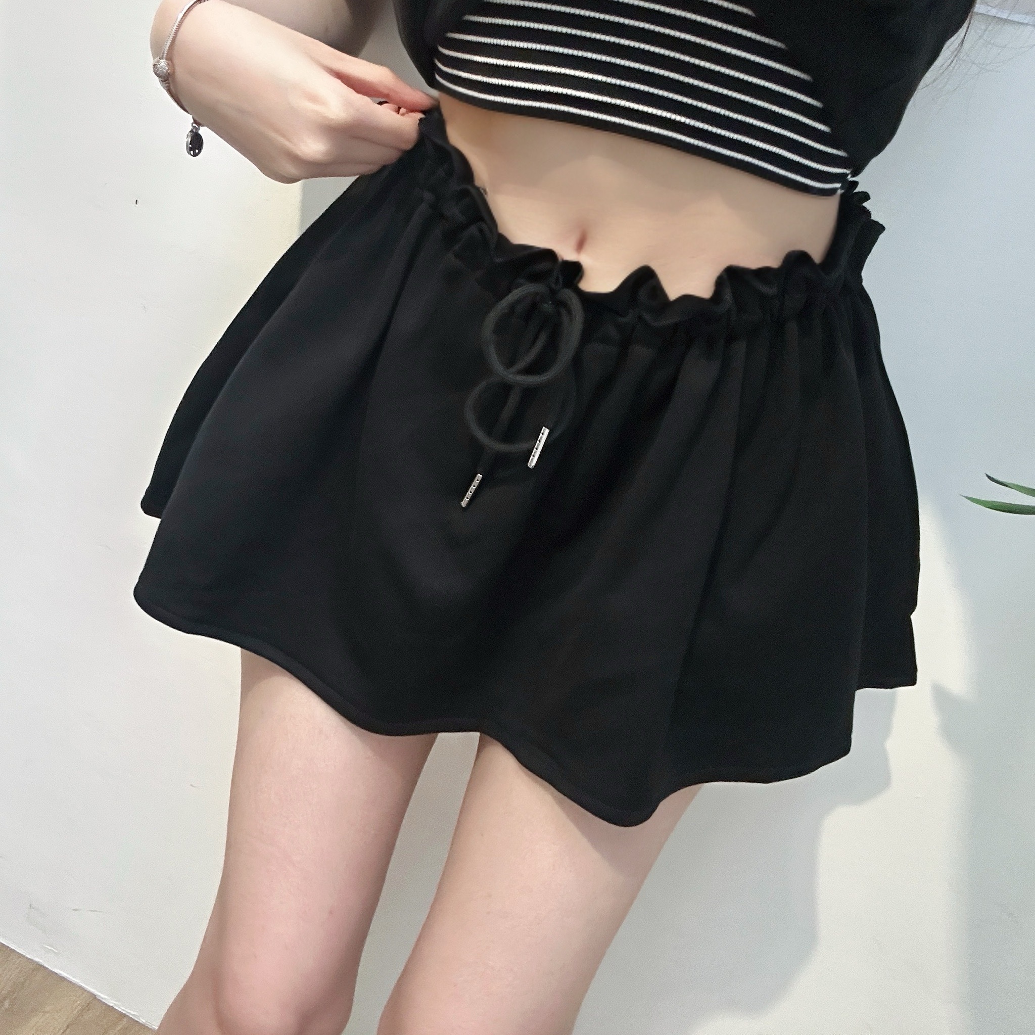 休閒花苞褲裙/二色