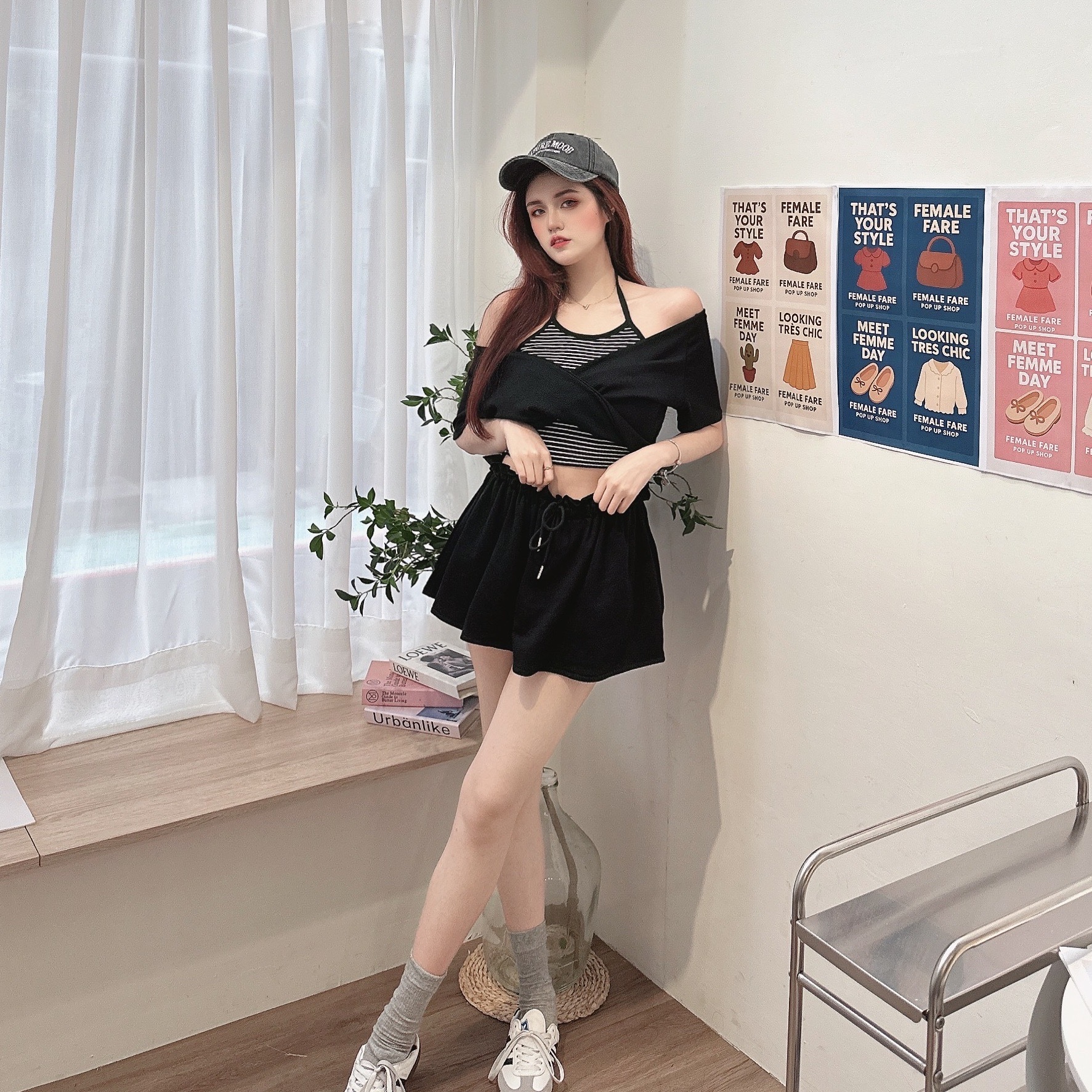 休閒花苞褲裙/二色