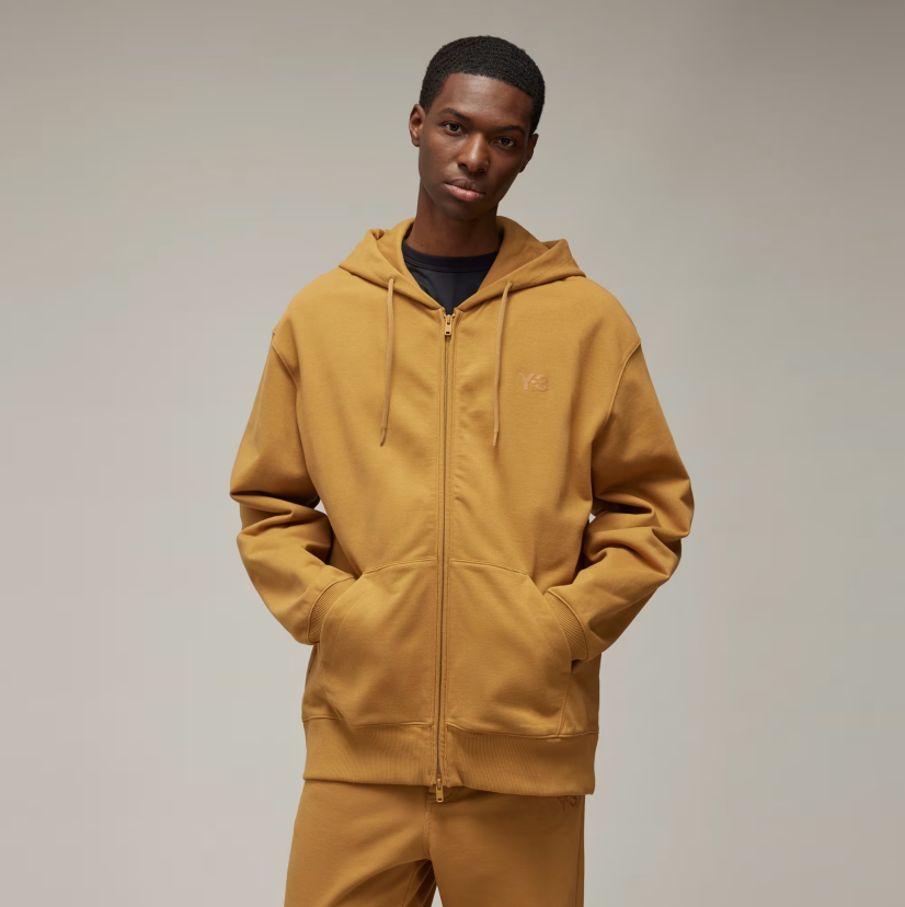 【 Y-3 FT ZIP HODDIE 拉鍊連帽外套 - 黃褐 】