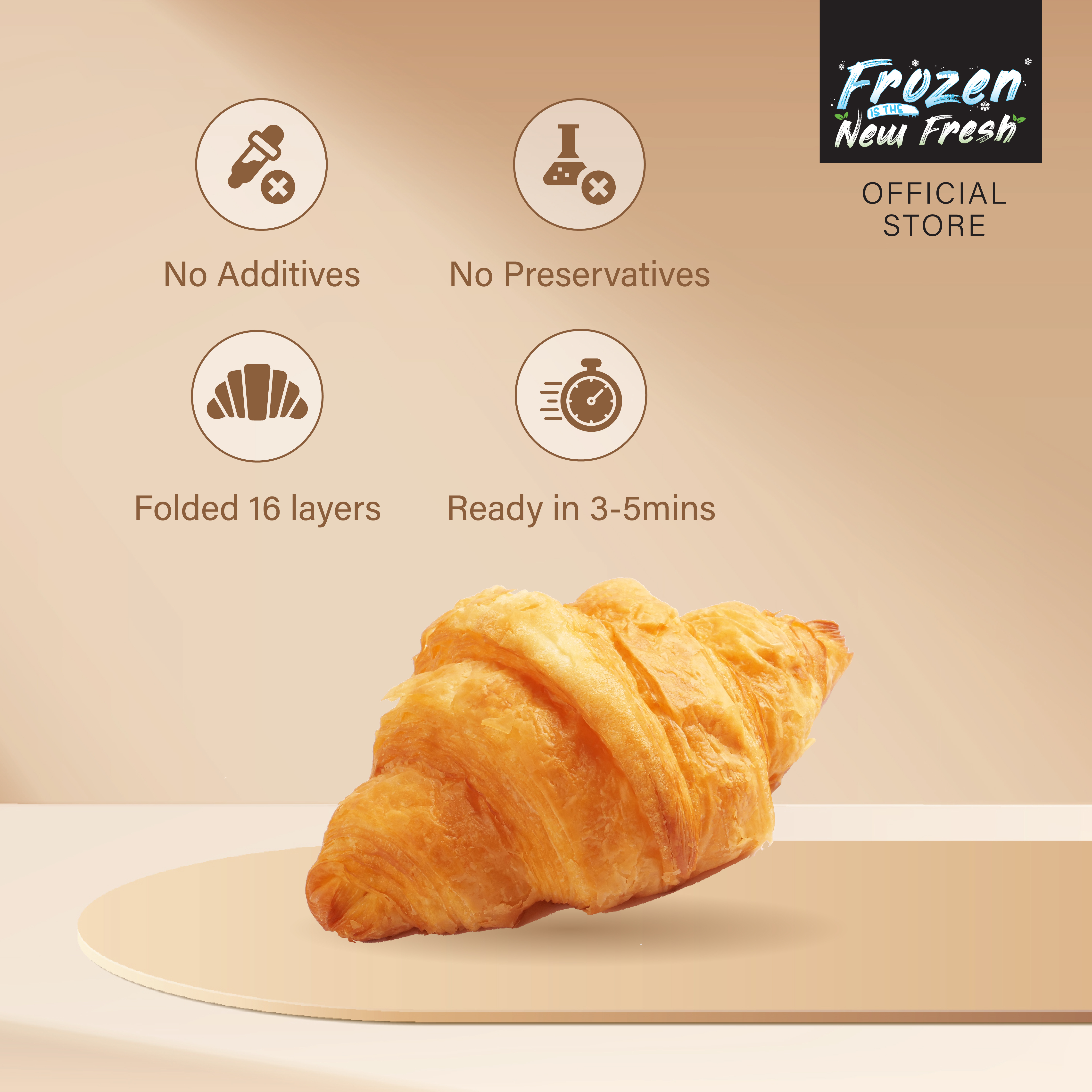 Frozen Eggless Premium Croissant (4pcs)