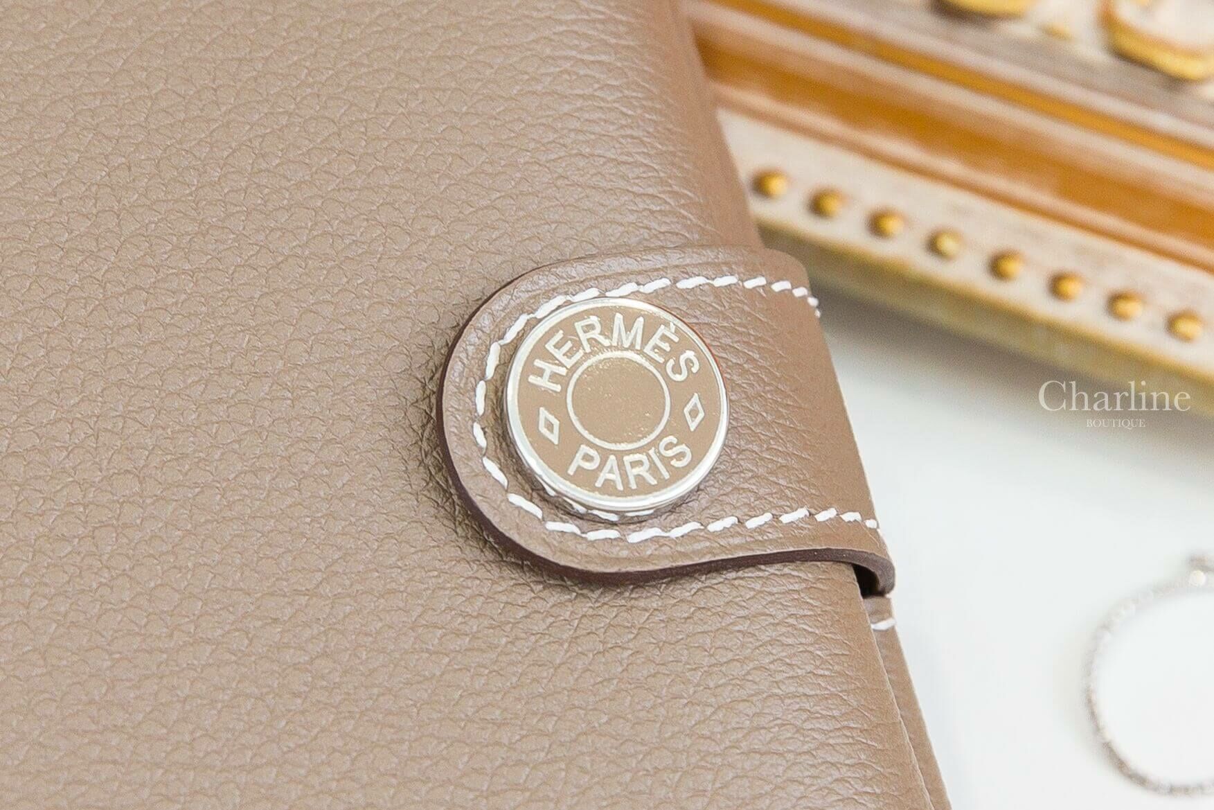 Hermès R.M.S Passport Holder 18 Etoupe Evercolor 大象灰銀釦護照夾