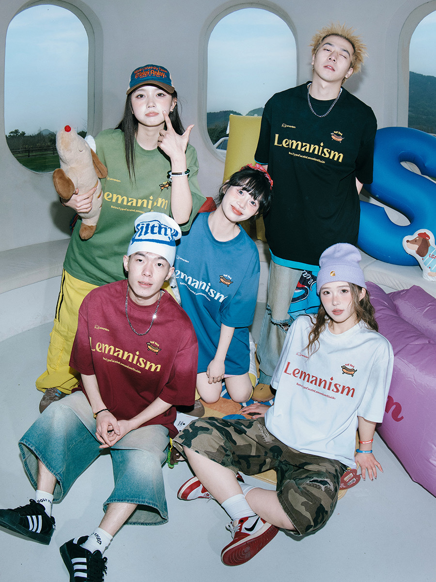 LEMANISM 臘腸狗 復古水洗 漸變 短袖