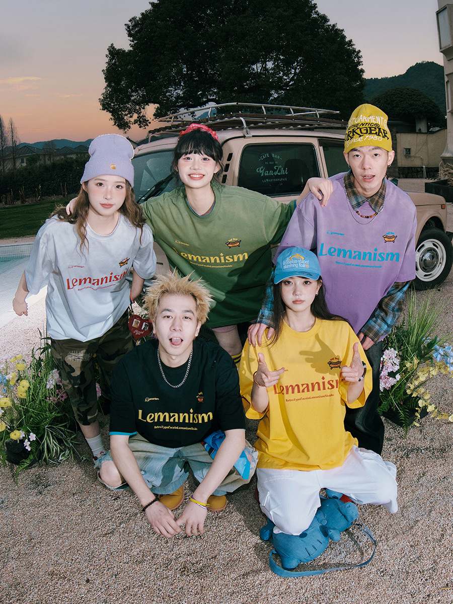 LEMANISM 臘腸狗 復古水洗 漸變 短袖