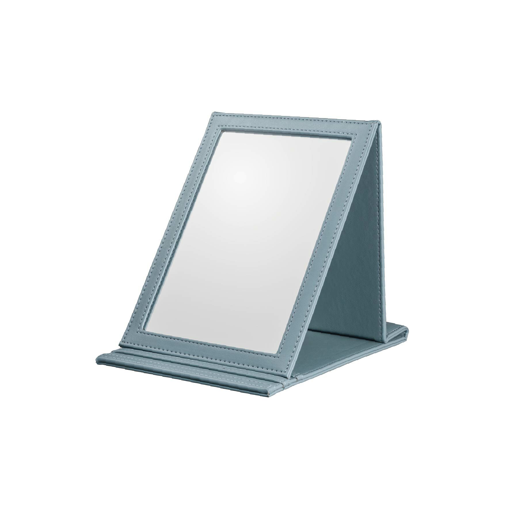 UM品牌皮革化妝立鏡 藍