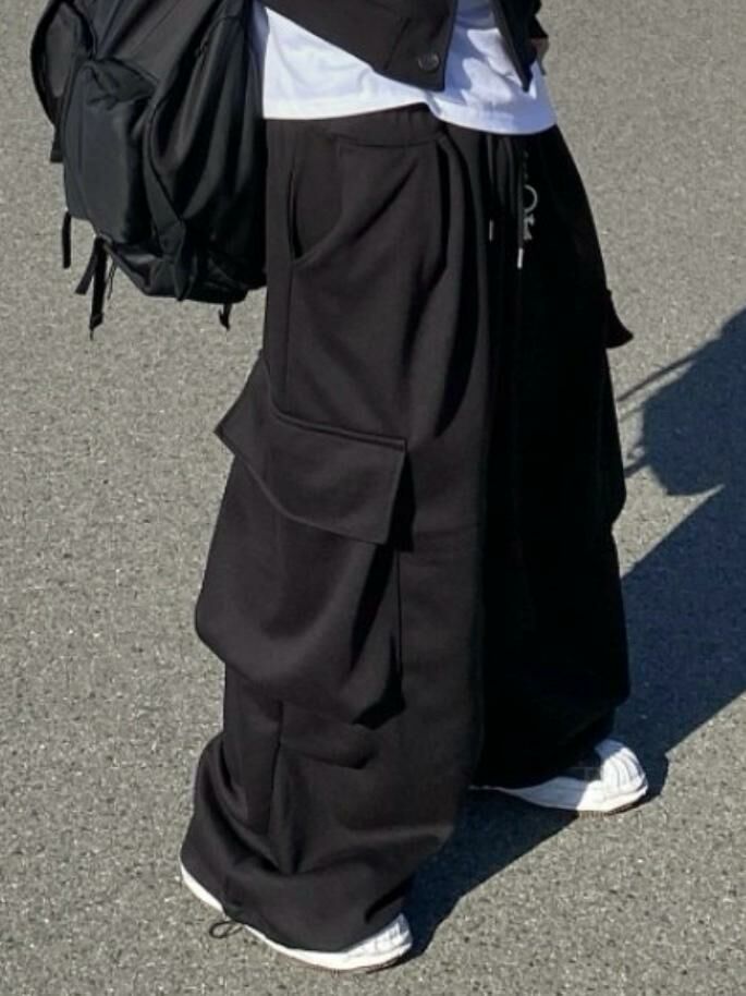 淨色棉質可束腳鬆身褲 P2984