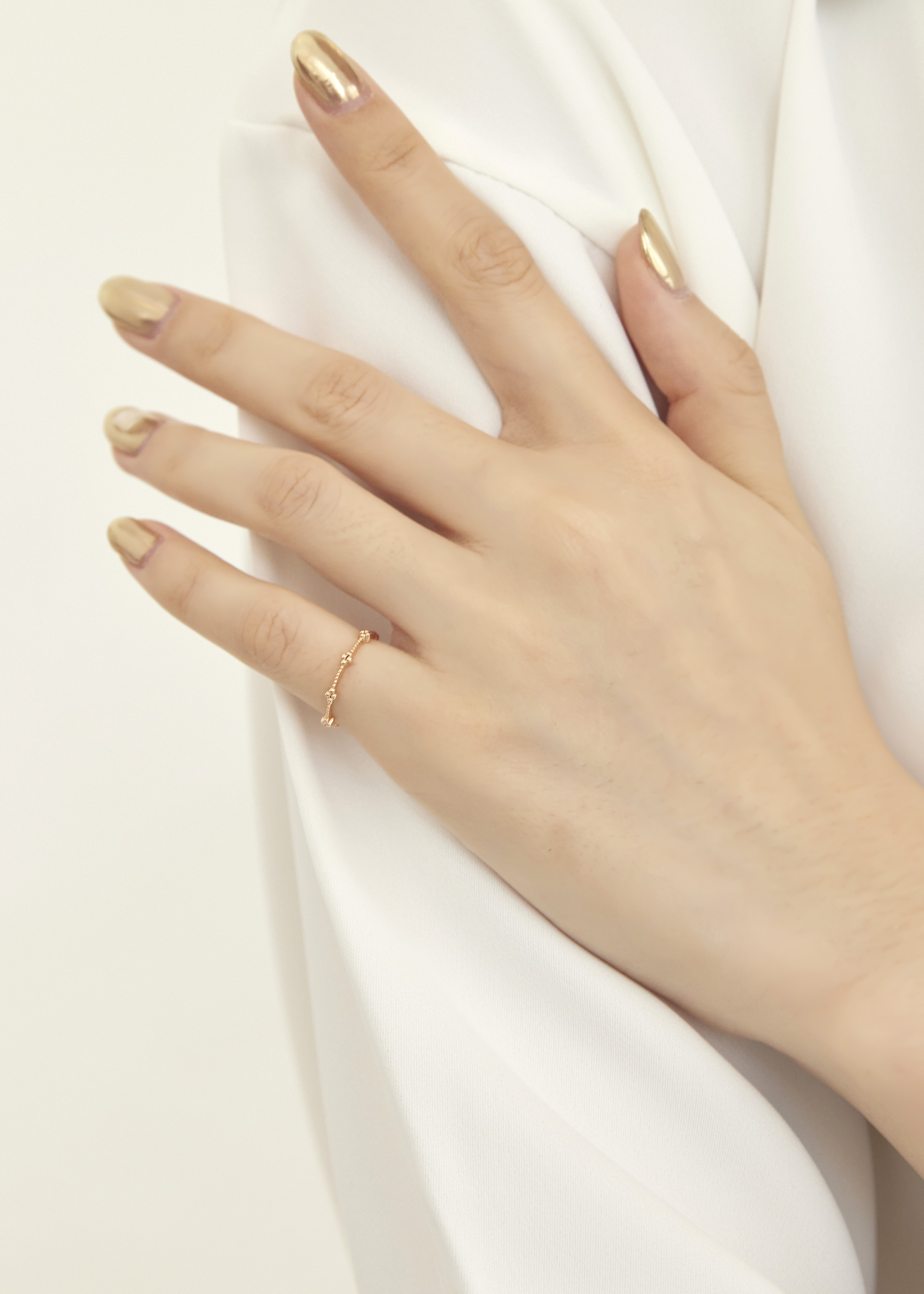 小花尾戒-玫瑰金