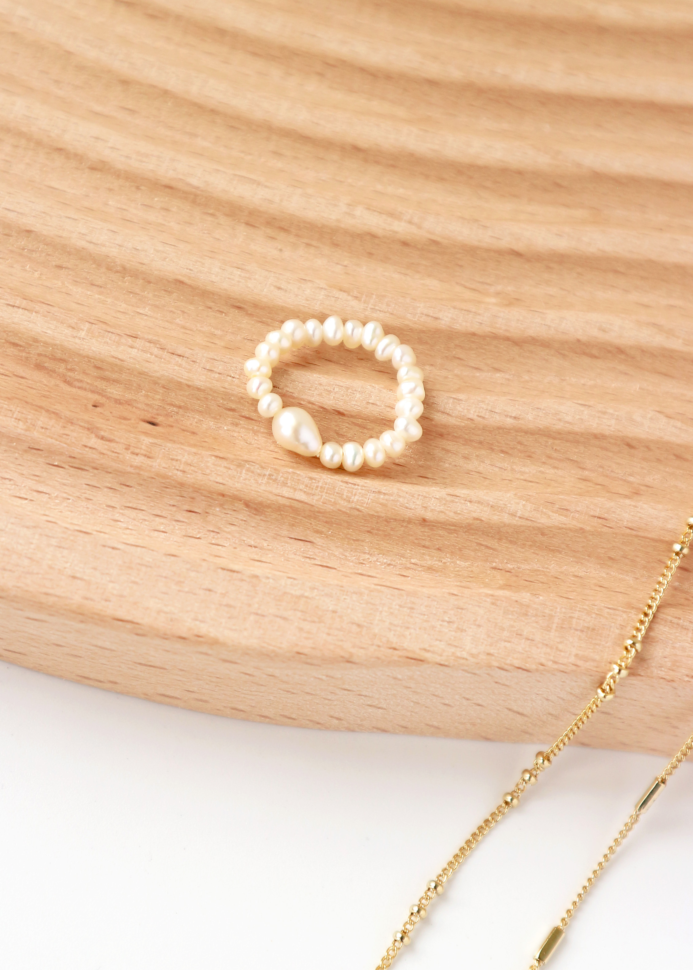 Only pearl 彈力戒指