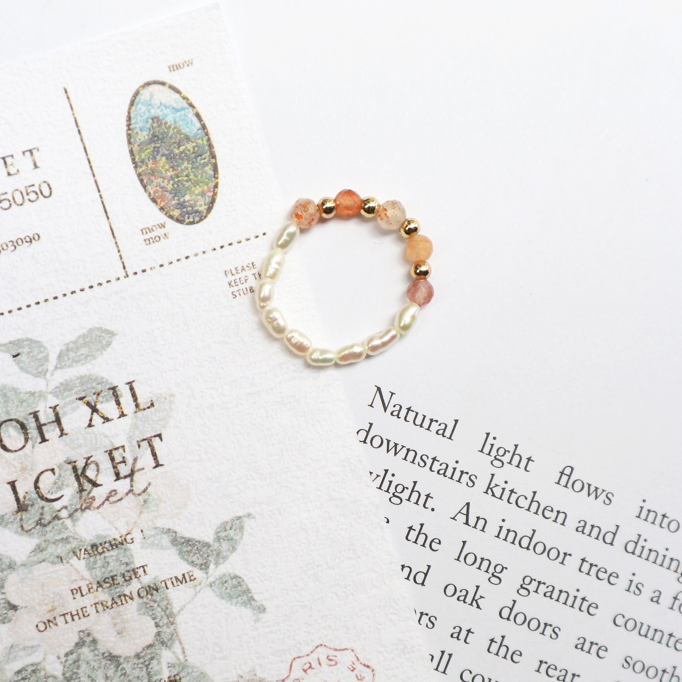 波斯灣太陽石 彈力戒指