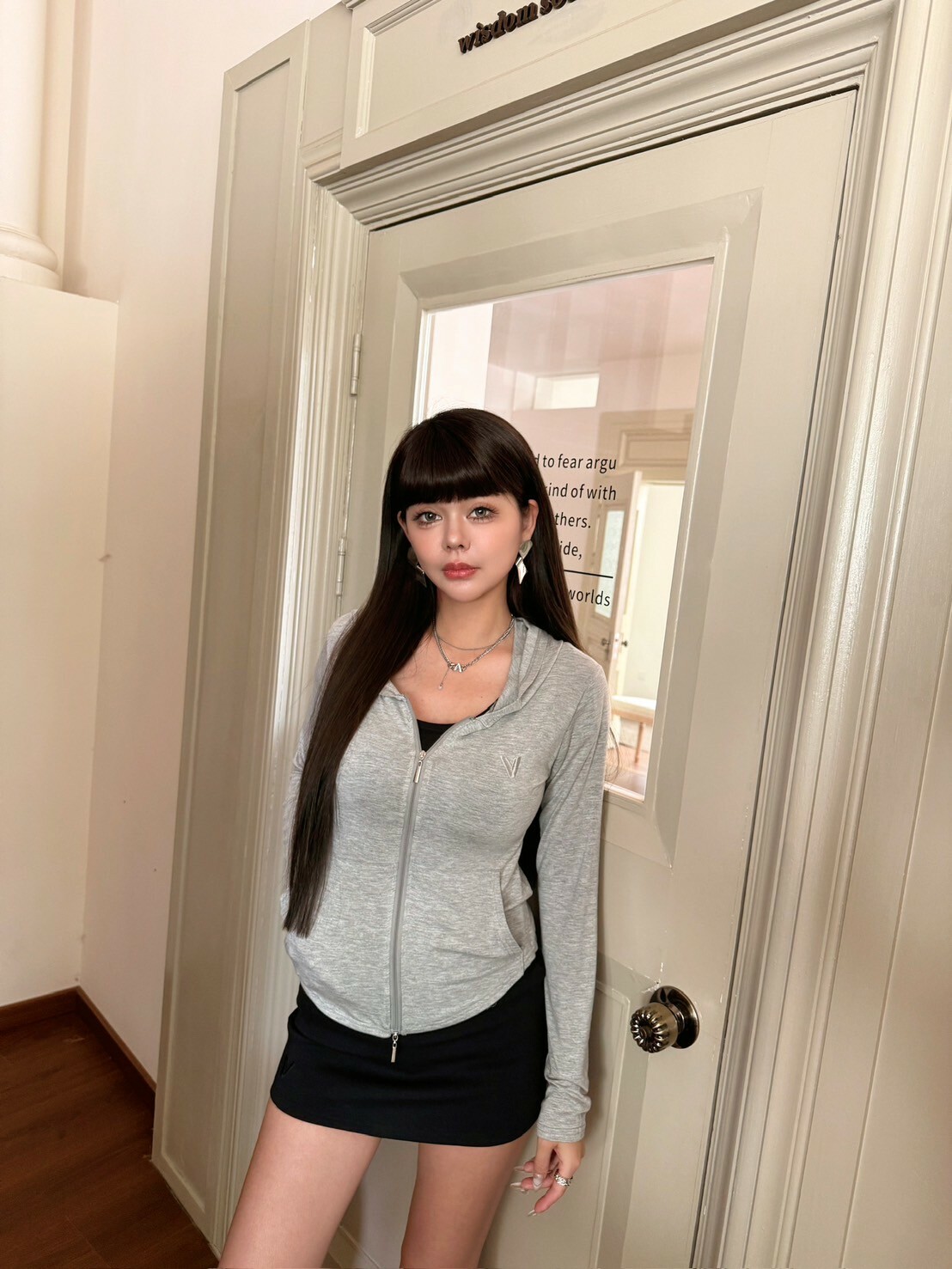 莫代爾觸感-莫代爾連帽休閒外套