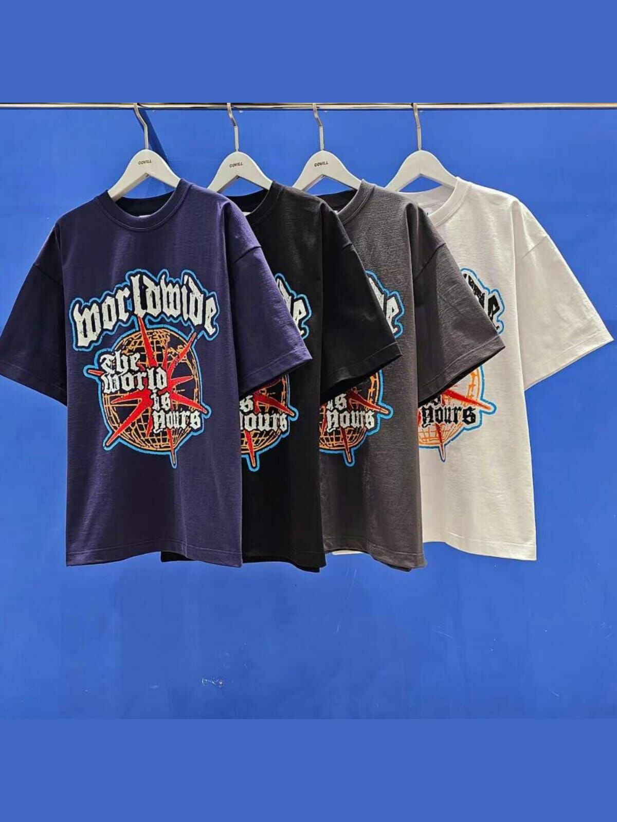 OverSize英文字圖案短袖Tee COVILL-176T