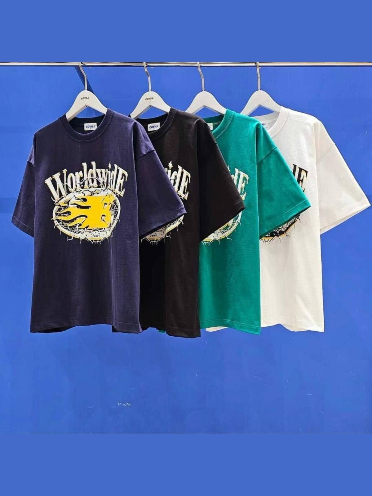 OverSize英文字圖案短袖Tee COVILL-180T