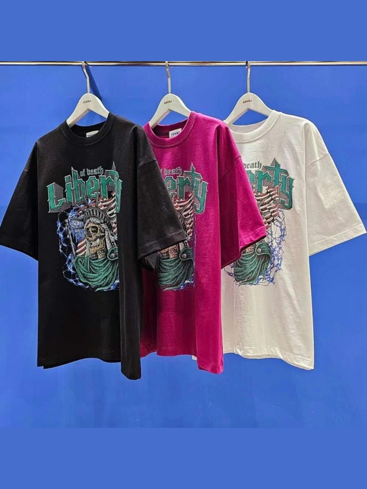 OverSize英文字圖案短袖Tee COVILL-181T