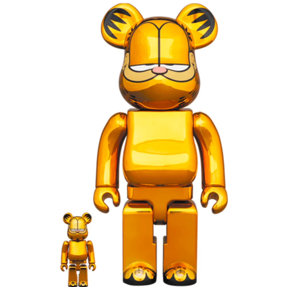Garfield 加菲貓 Chrome ver. 400％＋100% / 1000% BE@RBRICK