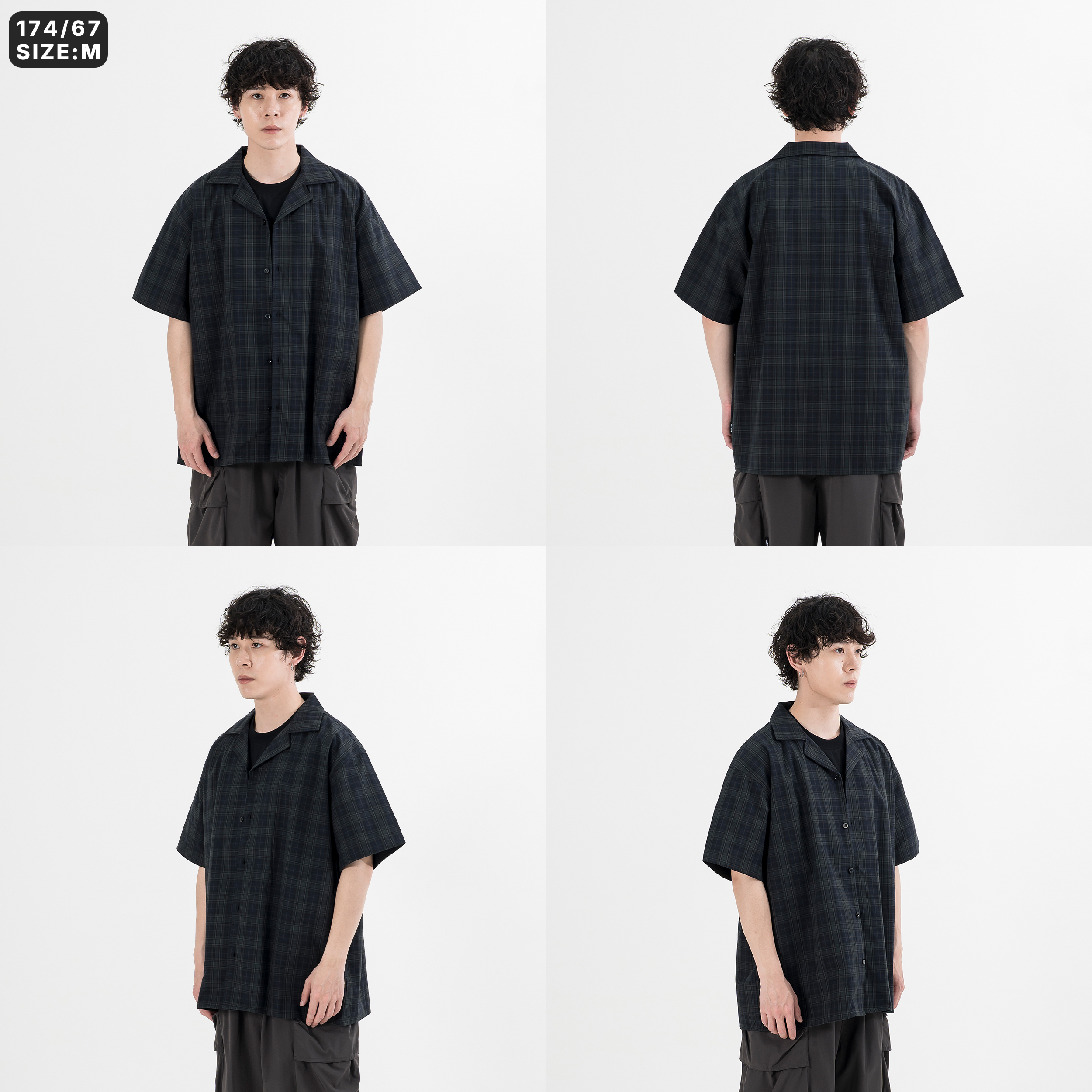 AGILITY Checked Plaid Shirts / Green 綠格紋 短袖襯衫 [SS-N02]
