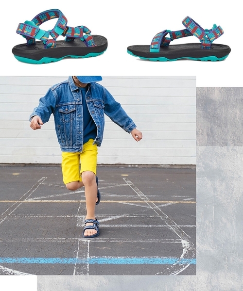 TEVA 童鞋 HURRICANE XLT2 圖騰藍黑 機能 涼鞋 中童 TV1019390CNCM