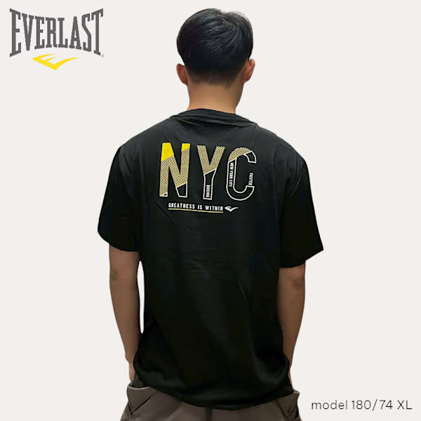 EVERLAST 短T 黑色 NYC 刺繡LOGO 休閒 短袖 男 4121100320