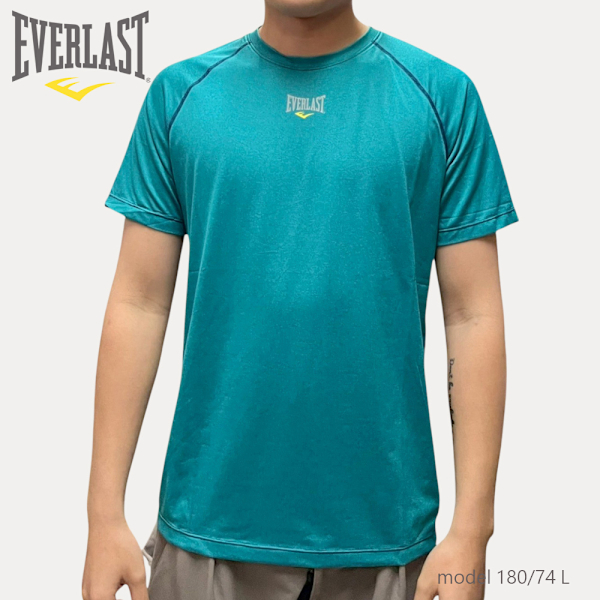 EVERLAST 短T 土耳其藍 小LOGO 快速排汗 短袖 男 4121107272