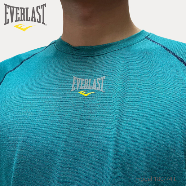 EVERLAST 短T 土耳其藍 小LOGO 快速排汗 短袖 男 4121107272