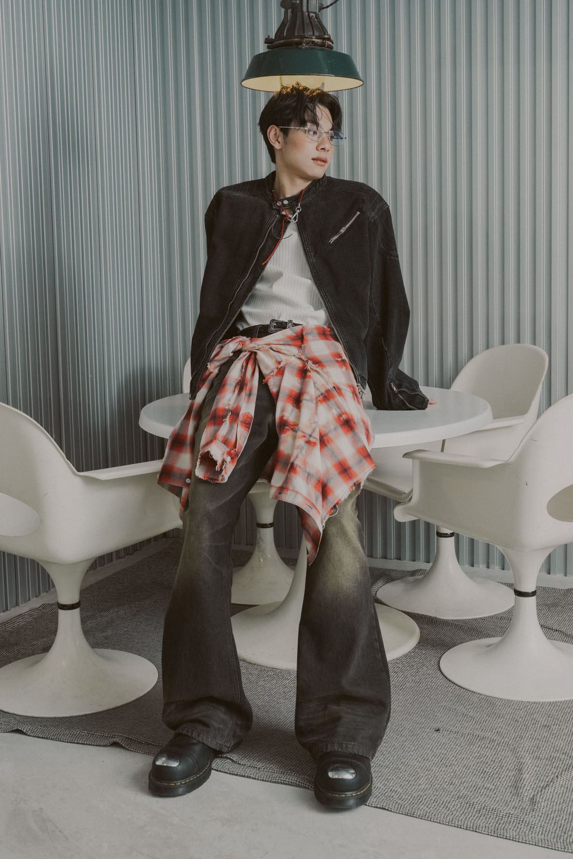 Phantom Flare Wide Denim Pants #牛仔褲