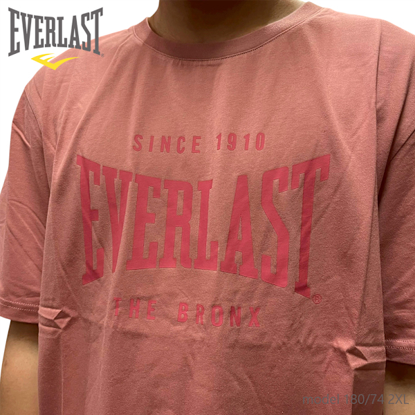 EVERLAST 短T 粉色 大LOGO 基本款 休閒 短袖 男 4221100141