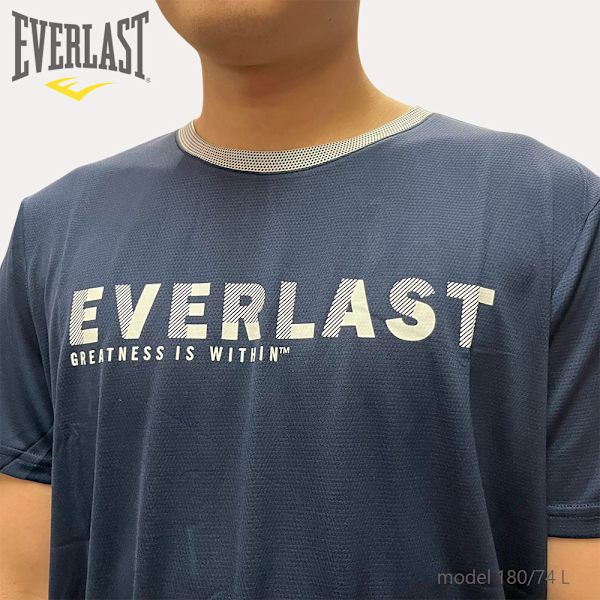 EVERLAST 短T 深藍 LOGO 吸濕排汗 短袖 男 4221107280