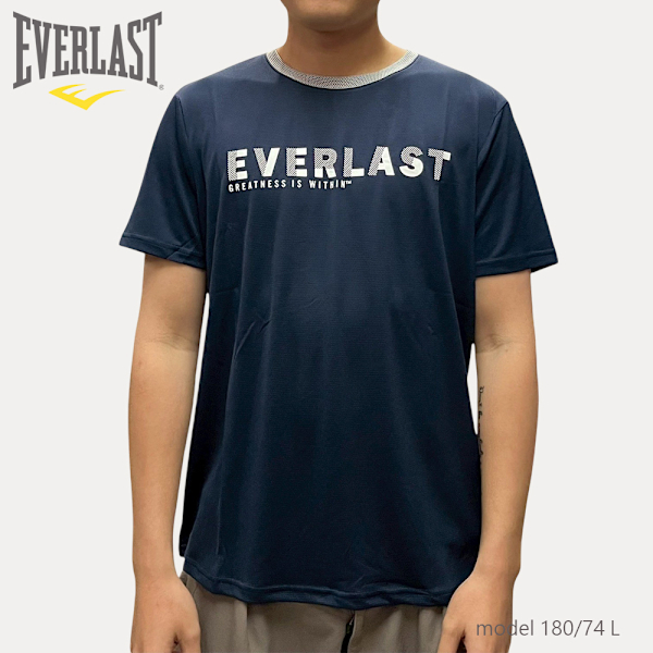 EVERLAST 短T 深藍 LOGO 吸濕排汗 短袖 男 4221107280