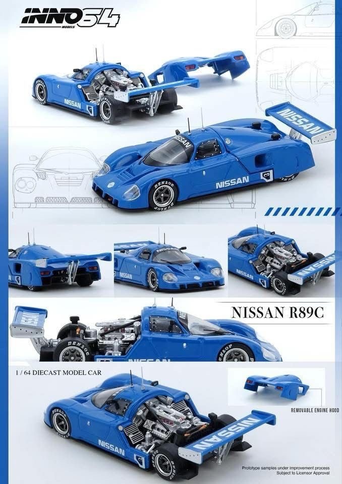 【預訂】INNO64 Nissan R89C Blue