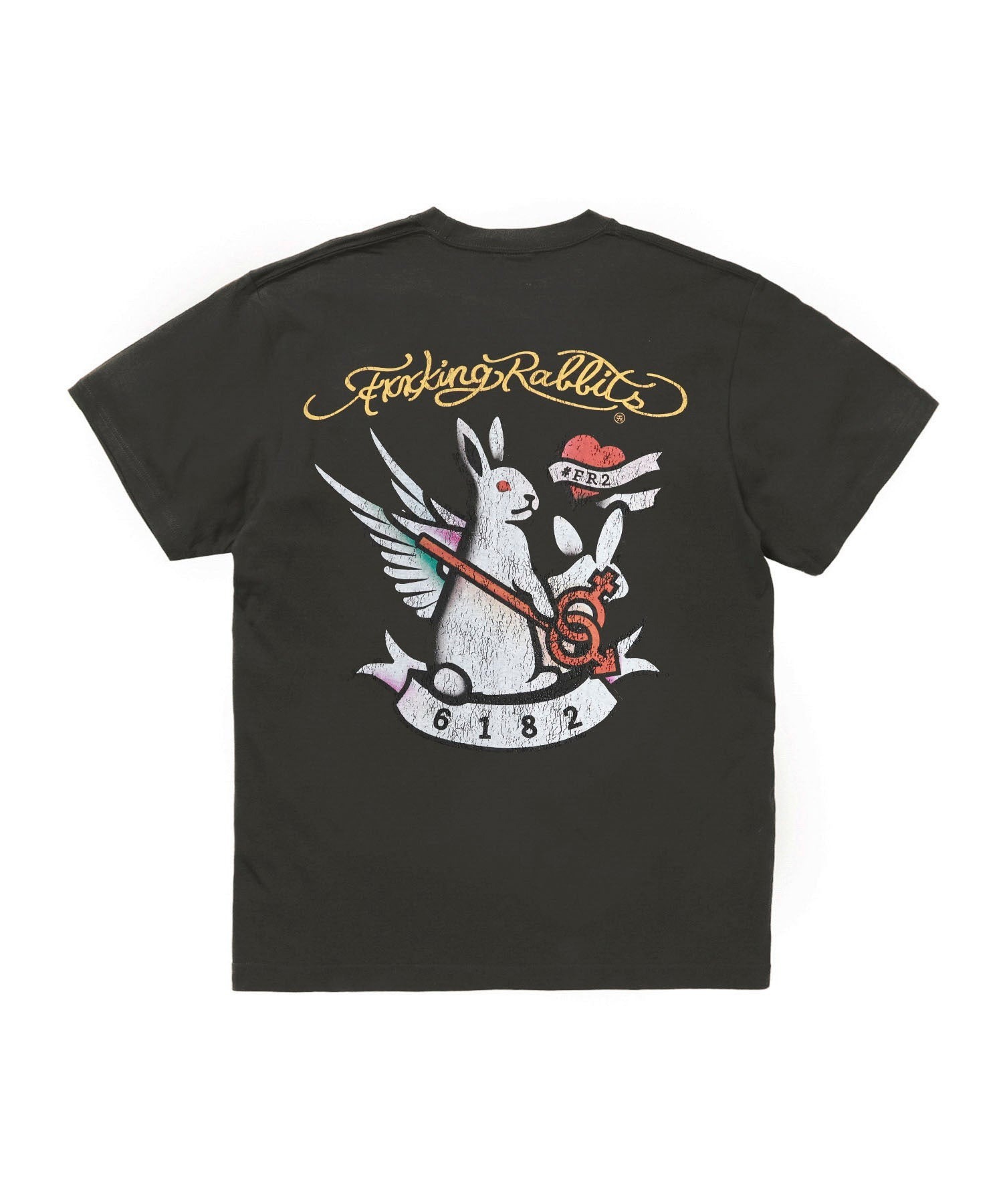 2025SS FR2 Rabbits Tattoo Garment Dye T-shirt 復古 兔子 刺青感印刷 短T 現貨 FRC3690