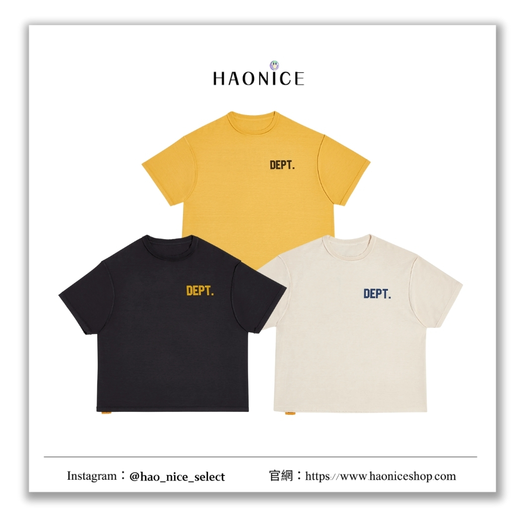 【HAO NICE】100%正品 GALLERY DEPT. 美國潮牌🇺🇸經典LOGO圓領棉質短袖 短T