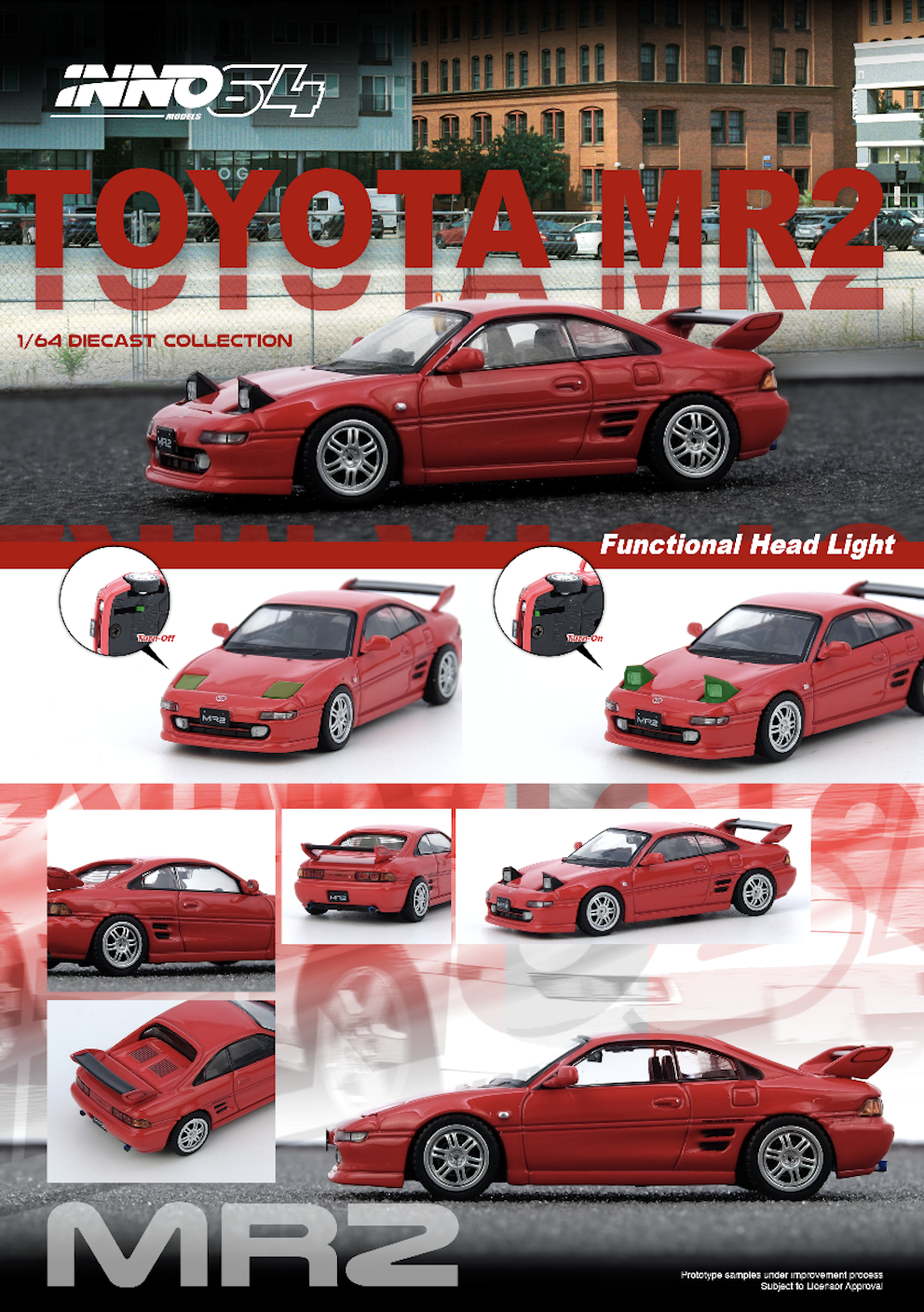 【預訂】INNO64 Toyota MR2 (SW20) Red