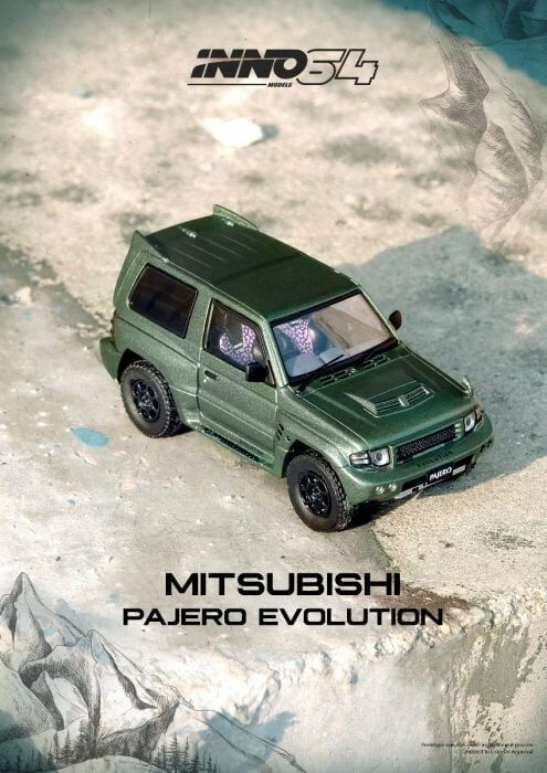 【預訂】INNO64 Mitsubishi Pajero Evolution Satin Green
