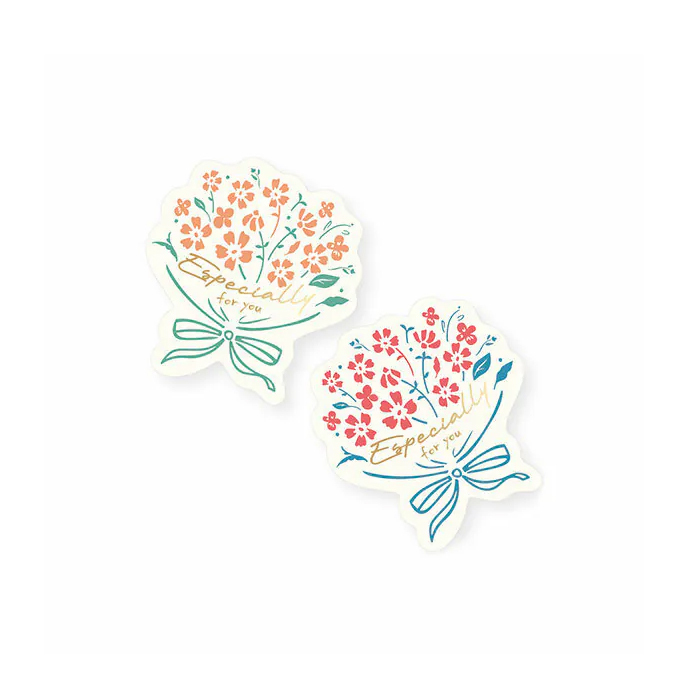 禮品貼紙 小花心願 30枚*2包 3.6*4.1cm【01-74104005】